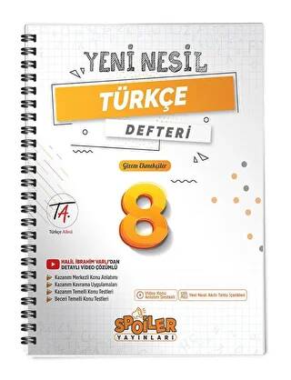 8. Sınıf Yeni Nesil Türkçe Defteri - 1