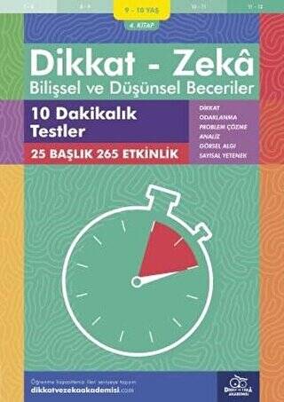 9-10 Yaş Dikkat - Zeka Bilişsel ve Düşünsel Beceriler 4. Kitap - 10 Dakikalık Testler - 1