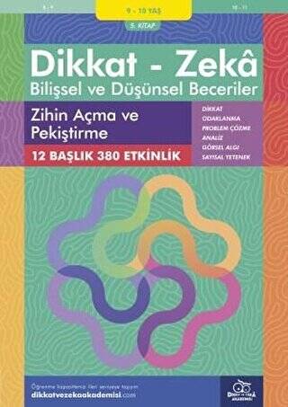 9-10 Yaş Dikkat - Zeka Bilişsel ve Düşünsel Beceriler 5. Kitap - Zihin Açma ve Pekiştirme - 1