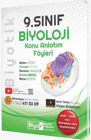 9. Sınıf Biyoloji Konu Anlatım Föyleri - 1