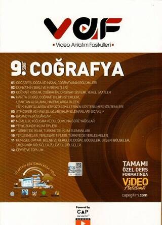 9. Sınıf Coğrafya Video Anlatım Fasikülleri - 1