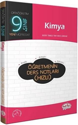 9. Sınıf Kimya Öğretmenin Ders Notları Hızlı - 1