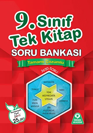 9. Sınıf Tek Kitap Tamamı Çözümlü Soru Bankası - 1