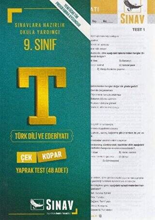 9. Sınıf Türk Dili ve Edebiyatı Çek Kopar Yaprak Test - 1