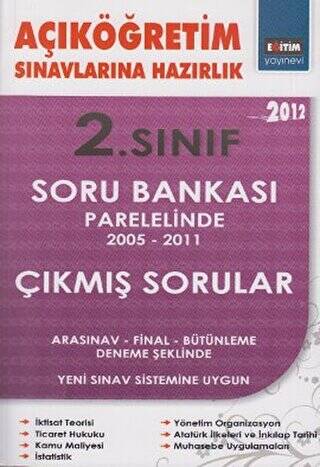 Açıköğretim Sınavlarına Hazırlık 2. Sınıf Soru Bankası Paralelinde 2005 - 2011 Çıkmış Sorular - 1