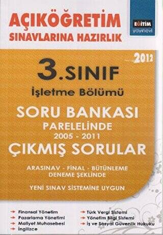 Açıköğretim Sınavlarına Hazırlık 3. Sınıf İşletme Bölümü 2012 - 1