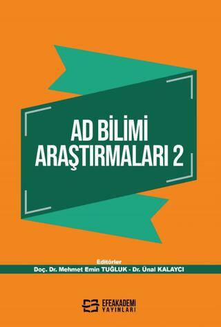 Ad Bilimi Araştırmaları 2 - 1