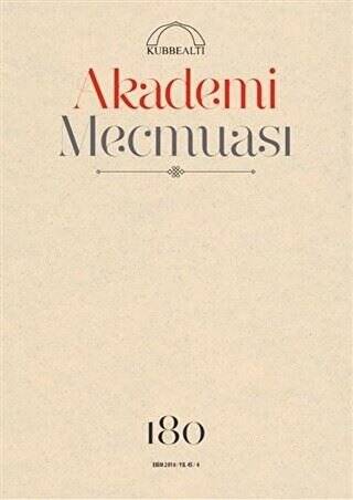 Akademi Mecmuası Sayı: 180 Ekim 2016 - 1