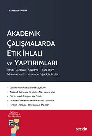 Akademik Çalışmalarda Etik İhlali ve Yaptırımları - 1