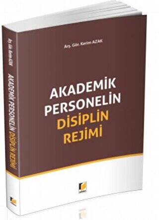 Akademik Personelin Disiplin Rejimi - 1