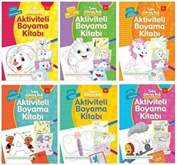 Aktiviteli Boyama Kitapları Seti 2 6 Kitap Takım - 1