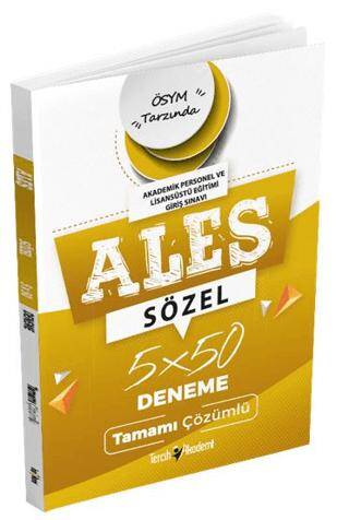 ALES Sözel 5x50 Deneme Tamamı Çözümlü - 1