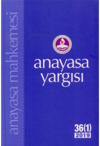 Anayasa Yargısı 36-1 2019 - 1