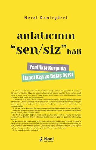 Anlatıcının Sen-Siz Hali - 1