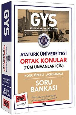 Atatürk Üniversitesi GYS Konu Özetli Açıklamalı Soru Bankası - 1