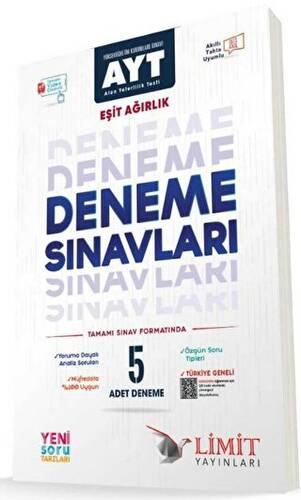 AYT Eşit Ağırlık 5 li Deneme Sınavı - 1