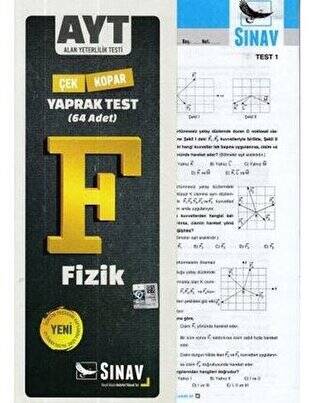 AYT Fizik Çek Kopar Yaprak Test - 1