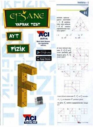 AYT Fizik Efsane Çek Kopart Yaprak Test - 1