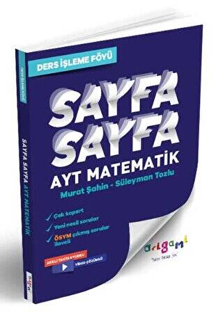 AYT Matematik Sayfa Sayfa Ders İşleme Föyü - 1