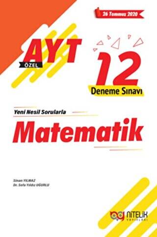 AYT Özel Matematik 12 Deneme Sınavı Nitelik Yayınları - 1