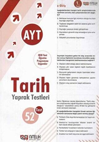 AYT Tarih Çek Kopart Yaprak Test - 1