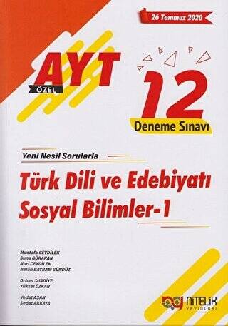 AYT Türk Dili ve Edebiyatı Sosyal Bilimler 1 12 Deneme Sınavı - 1