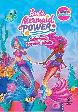 Barbie Mermaid Power Çıkartmalı Boyama Kitabı - 1