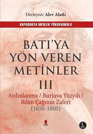 Batı’ya Yön Veren Metinler 3 - 1