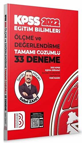 2022 Eğitim Bilimleri Ölçme ve Değerlendirme Tamamı Çözümlü 33 Deneme - 1