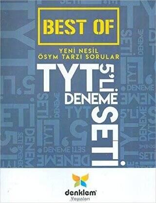 Best Of Yeni Nesil ÖSYM Tarzı Sorular TYT 5`li Deneme Seti - 1