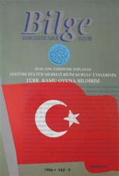 Bilge Dergisi 1996 - Yaz 9 - 1