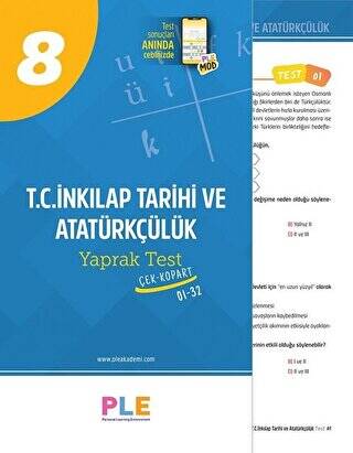 Birey PLE 8. Sınıf T.C İnkılap Tarihi ve Atatürkçülük 32 Yaprak Test - 1