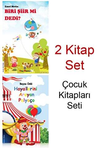 Biri Şiir Mi Dedi - Hayallerini Arayan Palyaço Çocuk Kitapları Seti 2 Kitap - 1