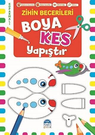 Boya Kes Yapıştır - Zihin Becerileri 4 Yaş - 1