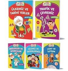 Boya Öğren Çıkartmalı Çocuk Kitapları 5 Kitap Takım - 1