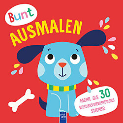 Bunt ausmalen Cover rot - Hund - 1