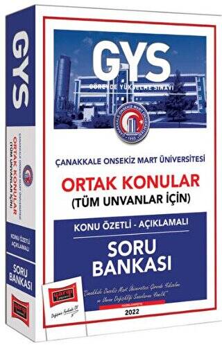 Çanakkale Üniversitesi GYS Konu Özetli Açıklamalı Soru Bankası - 1