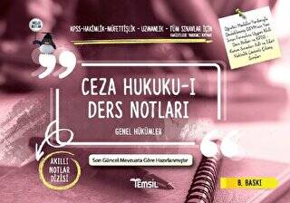 Ceza Hukuku-1 Ders Notları - Genel Hükümler - 1