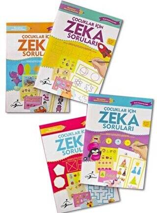 Çocuklar İçin Zeka Soruları 4 Kitap Takım - 1