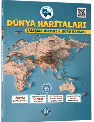 Coğrafyanın Kodları Dünya Haritaları Çalışma Defteri ve Soru Bankası - 1