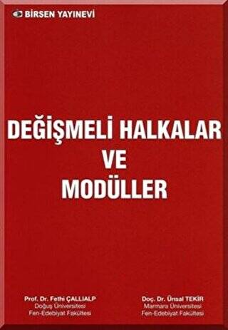 Değişmeli Halkalar ve Modüller - 1