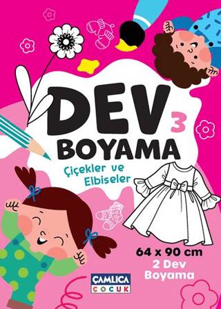 Dev Boyama-3 Çiçekler ve Elbiseler - 1