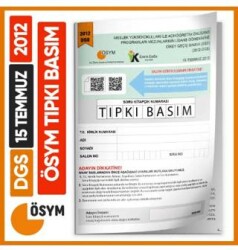 DGS 2012 ÖSYM Tıpkı Basım Çıkmış Soru Deneme Kitapçığı Yeni Baskı Türkiye Geneli Dijital Çözümlü - 1