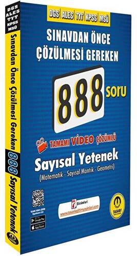 DGS ALES Video Çözümlü 888 Sayısal Soru Bankası - 1