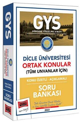 Dicle Üniversitesi GYS Konu Özetli Açıklamalı Soru Bankası - 1