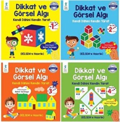 Dikkat ve Görsel Algı Evde Eğitim Seti - 4 Kitap - 1