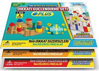 Dikkati Güçlendirme Seti Plus 3 Kitap Materyalsiz - 4 Yaş - 1