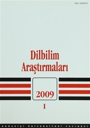 Dilbilim Araştırmaları 2009 - 1 - 1