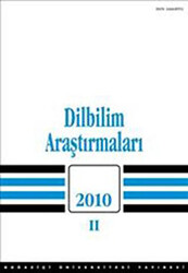 Dilbilim Araştırmaları 2010-2 - 1