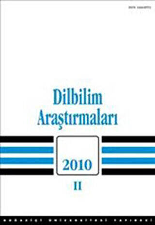 Dilbilim Araştırmaları 2010-2 - 1